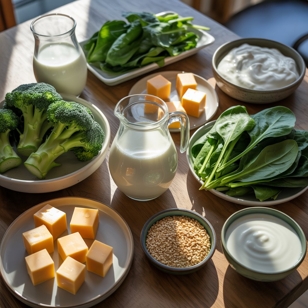 alimentos ricos em cálcio